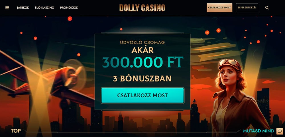 100-ingyen-pörgetés-Dolly-Casino